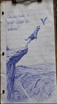 PiouPio22401701's tweet photo. New Philosophy meme spawned on TikTok? The Akrasian Wolf is going insanely viral

Akrasia is when you know better, but desire wins anyway  like the wolf so consumed by the chase that it follows the bird straight off a cliff.

People are even tattooing the Akrasian Wolf. "But that moment is the highest you'll ever soar"

https://t.co/kdAd5L7zzD