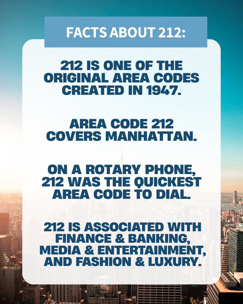 NumberBarn's tweet photo. Need an iconic 212 number? Wegotchu! Find mad perfect NYC digits today, at NumberBarn! #newyork #areacode #212 https://t.co/Ki3PiPAecT