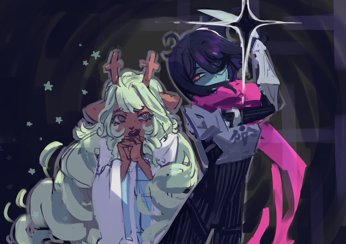 lapis_lapis___'s tweet photo. proceeding through the dark world is crazy stuff 

#Kris #Noelle #Deltarune https://t.co/XCjaN2vQxL