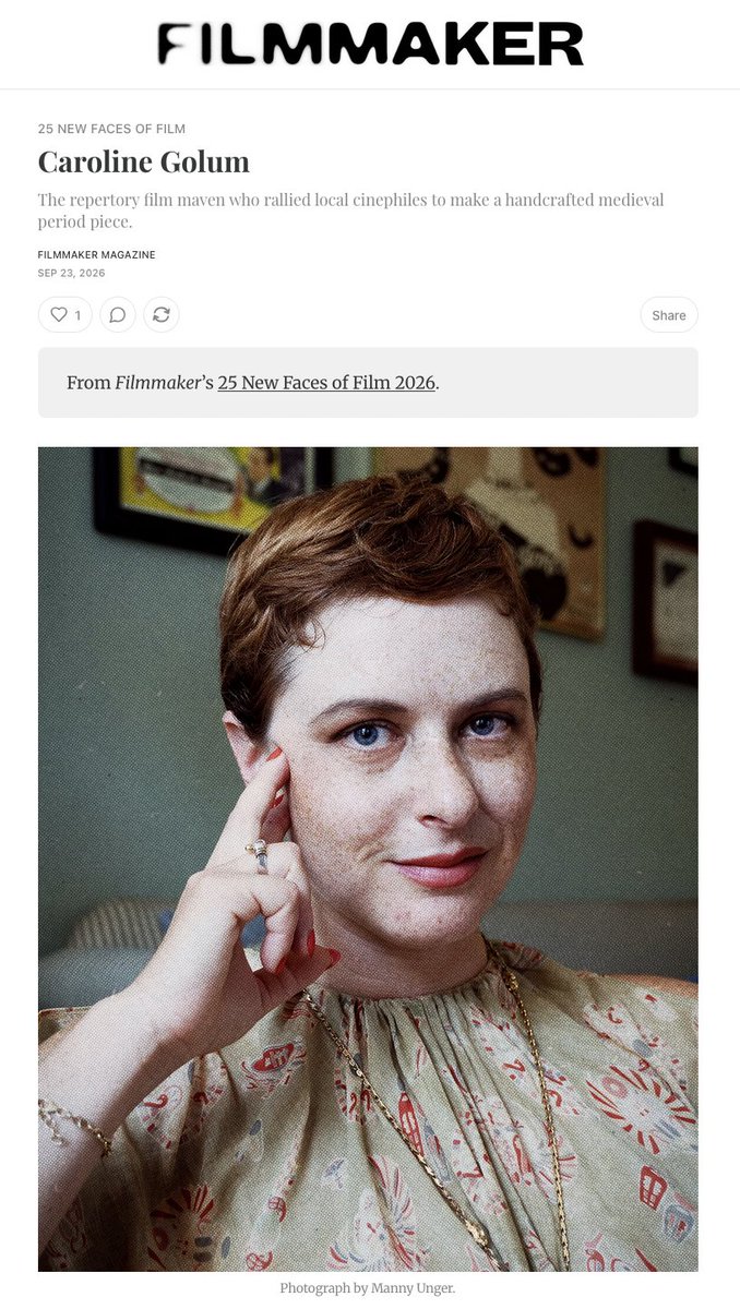 carolineavenue's tweet photo. This year's 25 New Faces interviews are up at the @FilmmakerMag substack and as always I continue my tireless mission to secure North Hollywood's rightful place in film history https://t.co/AIVmCYKJmT https://t.co/8AGyqH3IDi