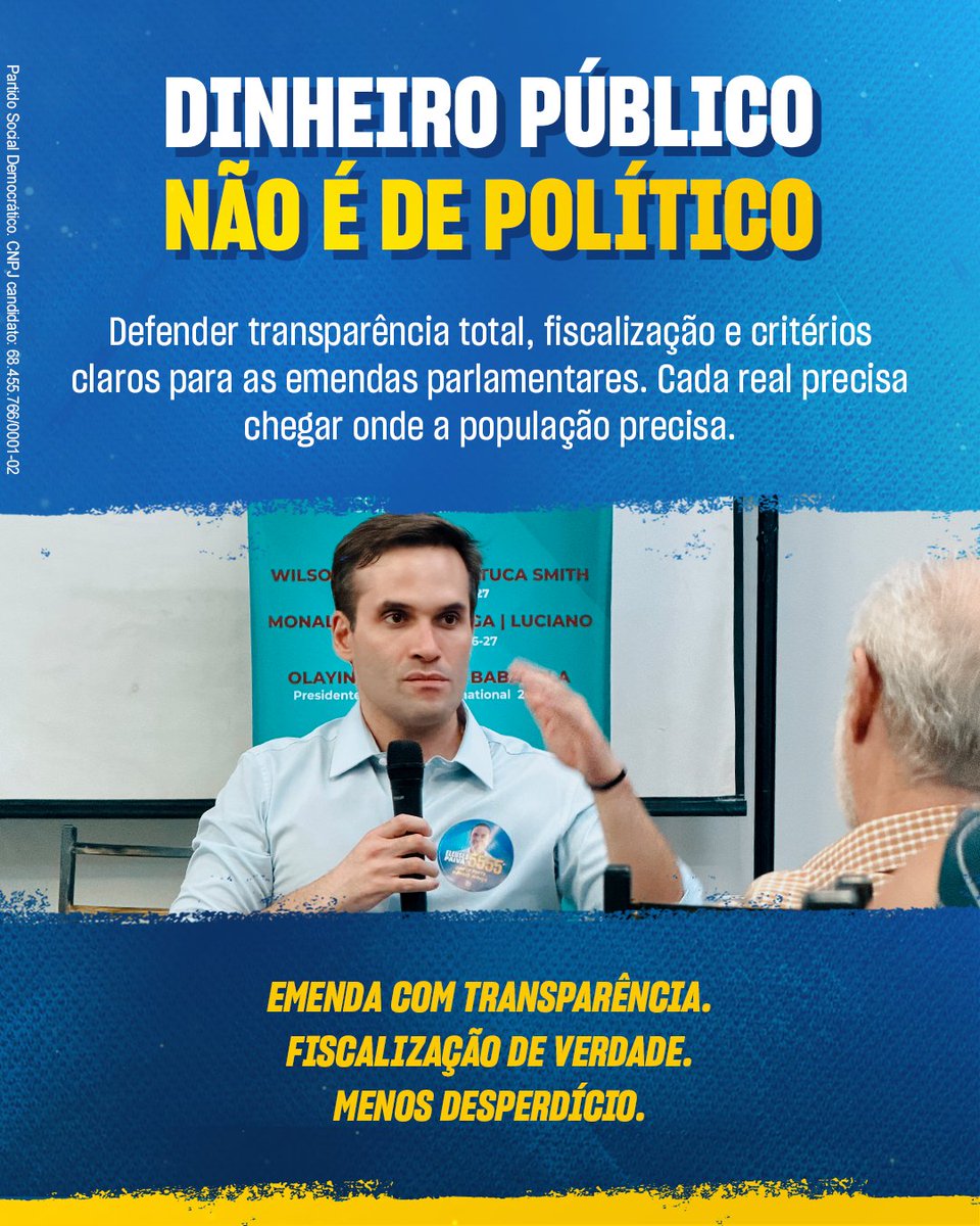 eleusespaivaf's tweet photo. Chega de promessa, aqui é solução!

Para Deputado Federal, vote Eleuses Paiva 5555.

PROPAGANDA ELEITORAL. Partido Social Democrático - CNPJ: 68.455.766/0001-02 https://t.co/EMsAJZMOPl