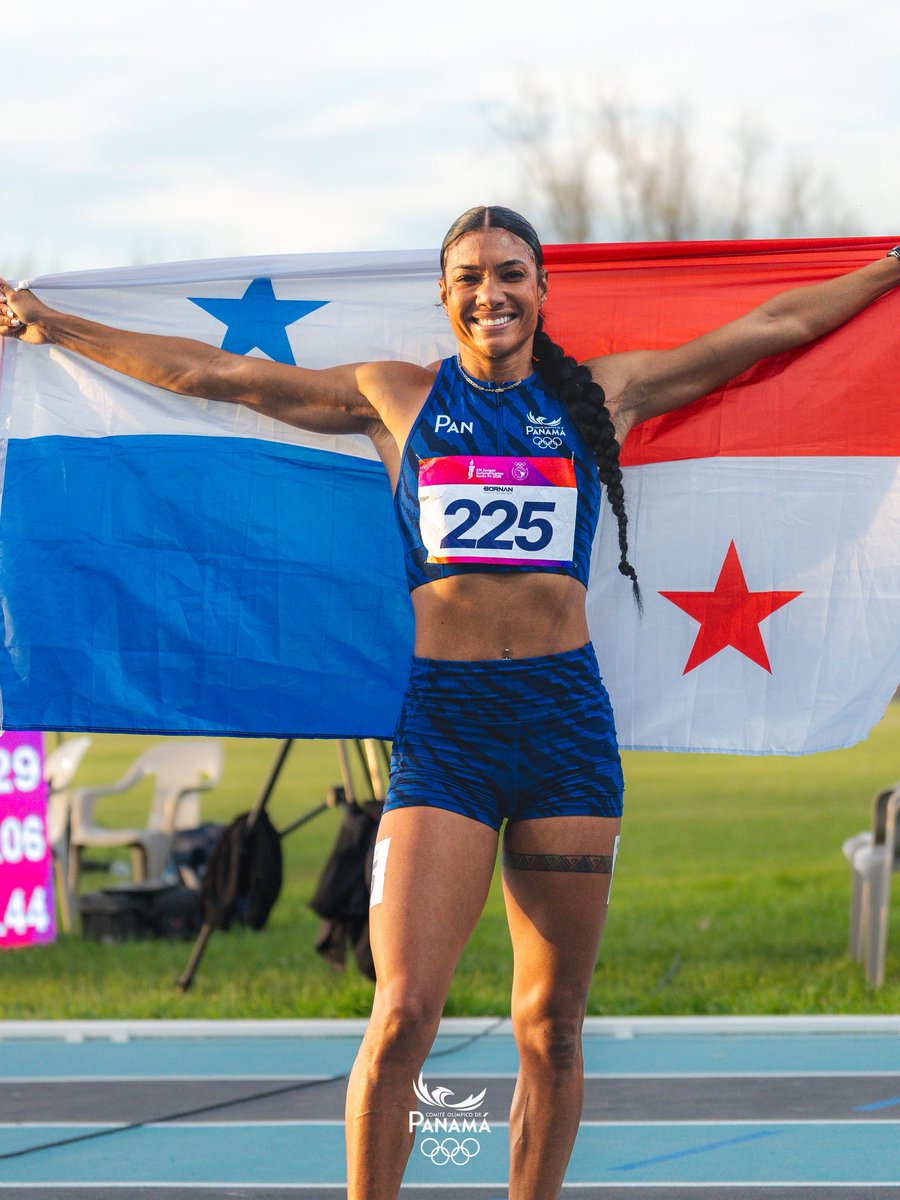 COlimpicoPanama's tweet photo. ¡¡¡MEDALLA DE ORO Y RÉCORD DE JUEGOS PARA GIANNA EN SANTA FE 2026🔥🏃🏽‍♀️!!!

Gianna Woodruff, con tiempo de 54.11seg, se apoderó de la medalla de oro en los 400m con vallas de los XIII Juegos Suramericanos Santa Fe 2026, estableciendo, adicionalmente, RÉCORD del evento. 🥇😱 https://t.co/FR52pJ6cYn