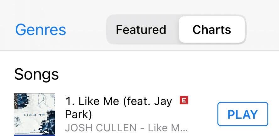 JCS_BBQsHK's tweet photo. Look who's on top👀
"Like Me" by #JOSHCULLEN charted on  Itunes Hong Kong.

Thank you A'TIN HK and BBQs

NO OTHER LIKE JC
#JCLIKEME
#JOSHCULLENxJayPark
#JOSHCULLEN @JoshCullen_s @JAYBUMAOM https://t.co/bpLNQ4ORy3