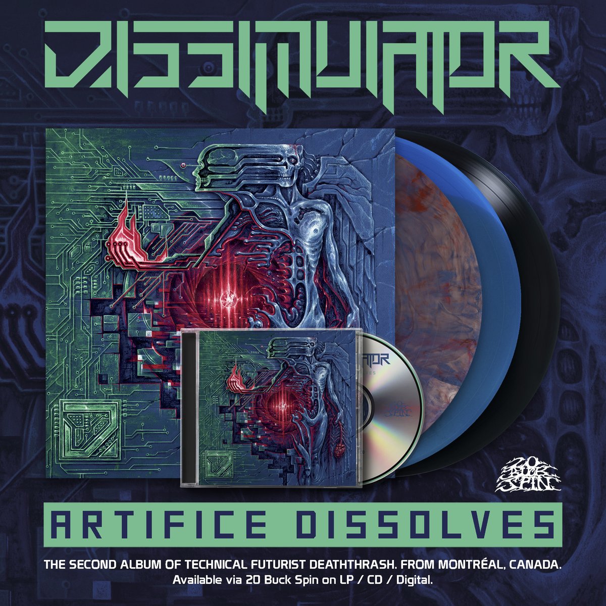 20buckspinlabel's tweet photo. Now shipping ahead of release date next Friday:
DISSIMULATOR 'Artifice Dissolves'.

https://t.co/KVM7HSkLQX https://t.co/pWw02FWecd
