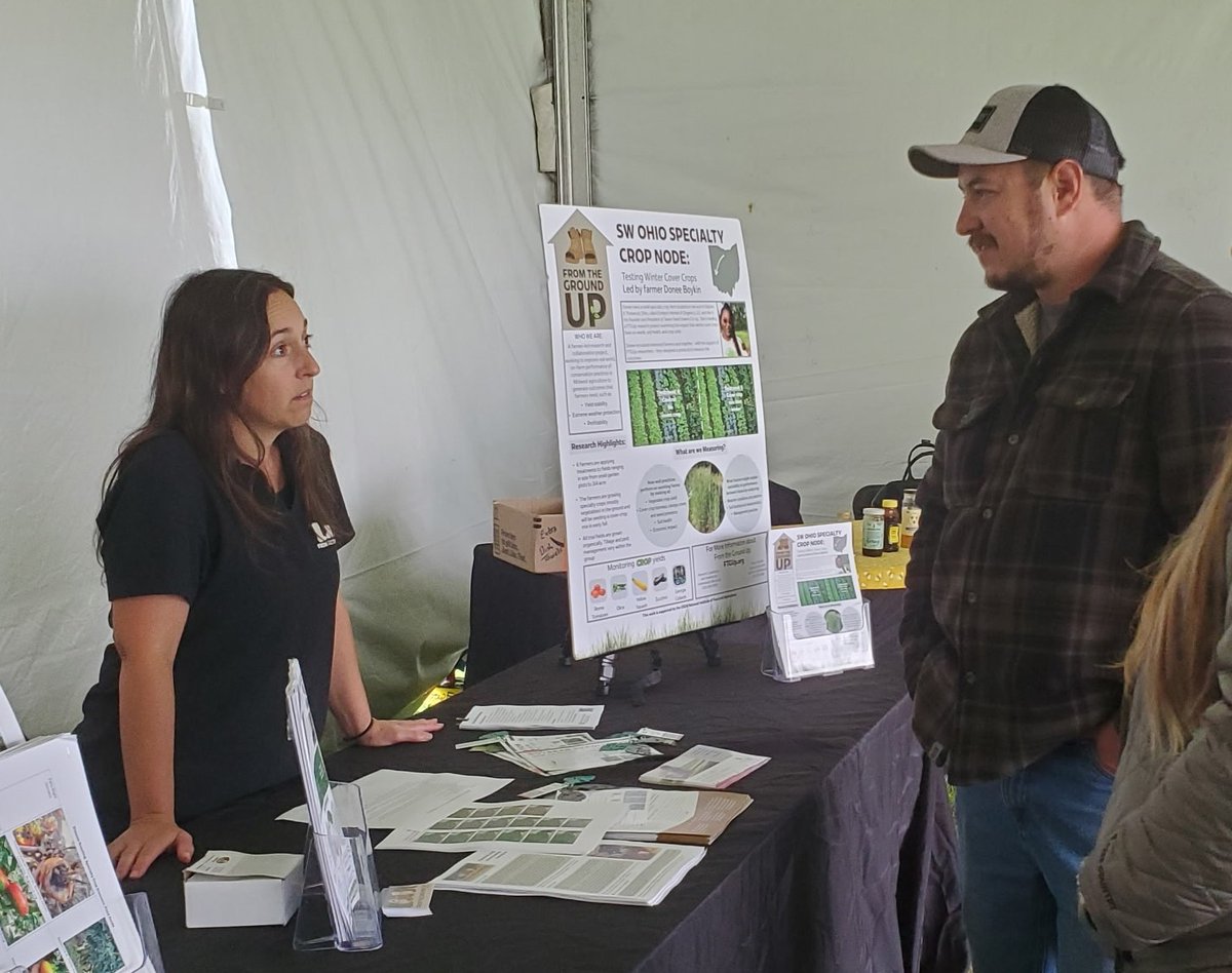 FTGUpProject's tweet photo. That's a wrap for the From the Ground Up team at @OhioStateFSR! Thanks to everyone who stopped by our tables this week. Did you catch us at the Ag Crops Tent or win candy at our Small Farms disease scouting demo? Learn more: https://t.co/vW5DTXR24r #FSR26 https://t.co/WFlrWWC86F