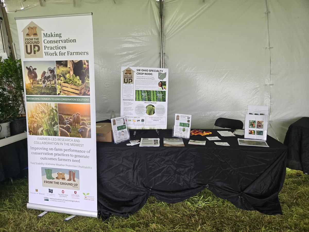 FTGUpProject's tweet photo. That's a wrap for the From the Ground Up team at @OhioStateFSR! Thanks to everyone who stopped by our tables this week. Did you catch us at the Ag Crops Tent or win candy at our Small Farms disease scouting demo? Learn more: https://t.co/vW5DTXR24r #FSR26 https://t.co/WFlrWWC86F