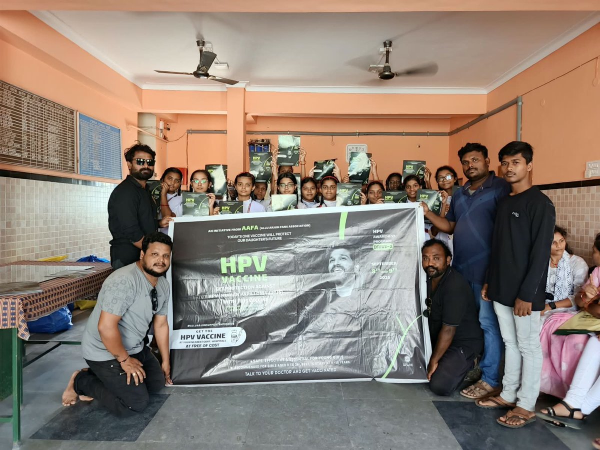 aafa_odisha's tweet photo. ALLUARJUN FANS ASSOCIATION BERHAMPUR ODISHA🖤

EVENT-20

 HPV AWARNESS PROGRAM COMPLETE SUCESSFULL✅

@alluarjun
@imsarathchandra
@ArjunKumar_AAA
@AAFAOnline

 #AAFASupportsHPVDrive
#HPVVaccine
#CervicalCancerAwareness
#SwasthNariViksitBharat https://t.co/7UlZoueMKg