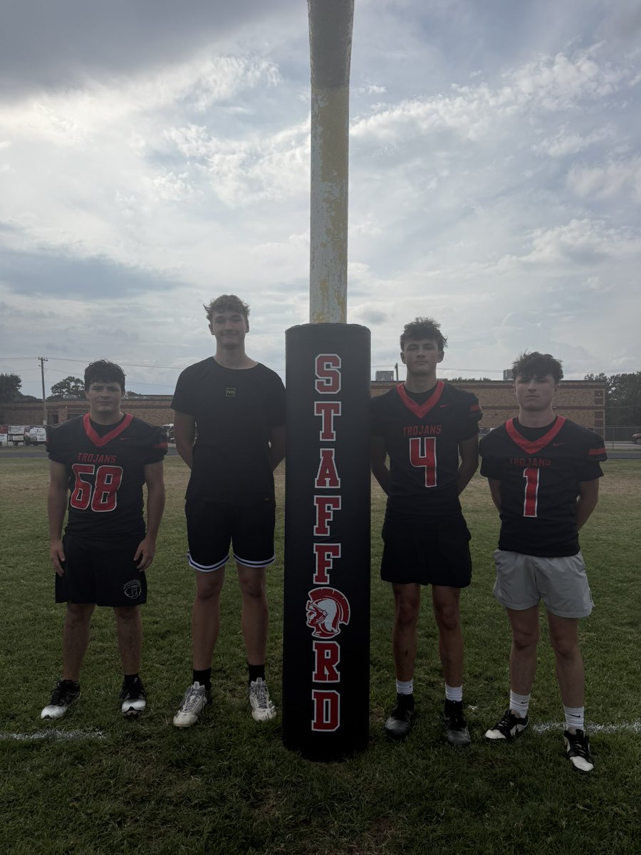 sportsinkansas's tweet photo. One of today’s stops 📍

Stafford High School (8M Div II 🏈) 

Stafford is off to a 3-0 start this season after finishing the season last 2-7. They will play Sylan Lucas who is also 3-0 so far this season tomorrow night. 

Rylee Hackmann of Sports in Kansas was in town today and caught up with Head Coach Jeff Chambers and players, Jackson Mead, Jace Kreutzer, Leon Boldt, and Landon Marks. We will hear from them tonight. 

#sportsinkansas