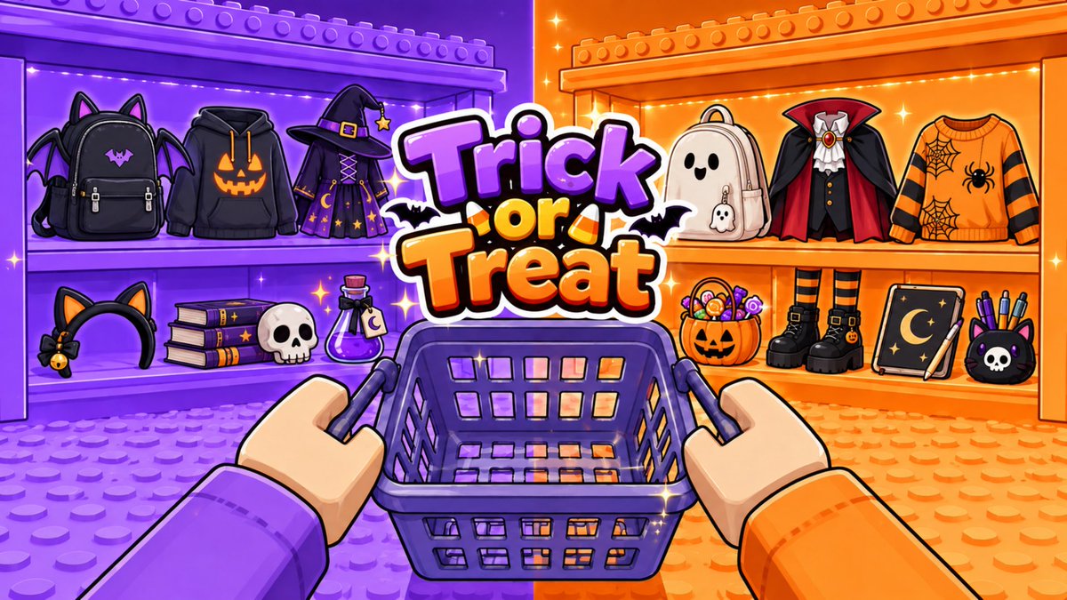 robloxken9's tweet photo. 個人で作ったRobloxエクスペリエンス、🎃仕様にアップデートしました！

ハロウィン👻限定ショップを作ったので、ハロウィンアイテム（UGC）をお探しの方はぜひショッピングに来てください！🛒

👇リンクは引用元 https://t.co/Tig376mTQ0