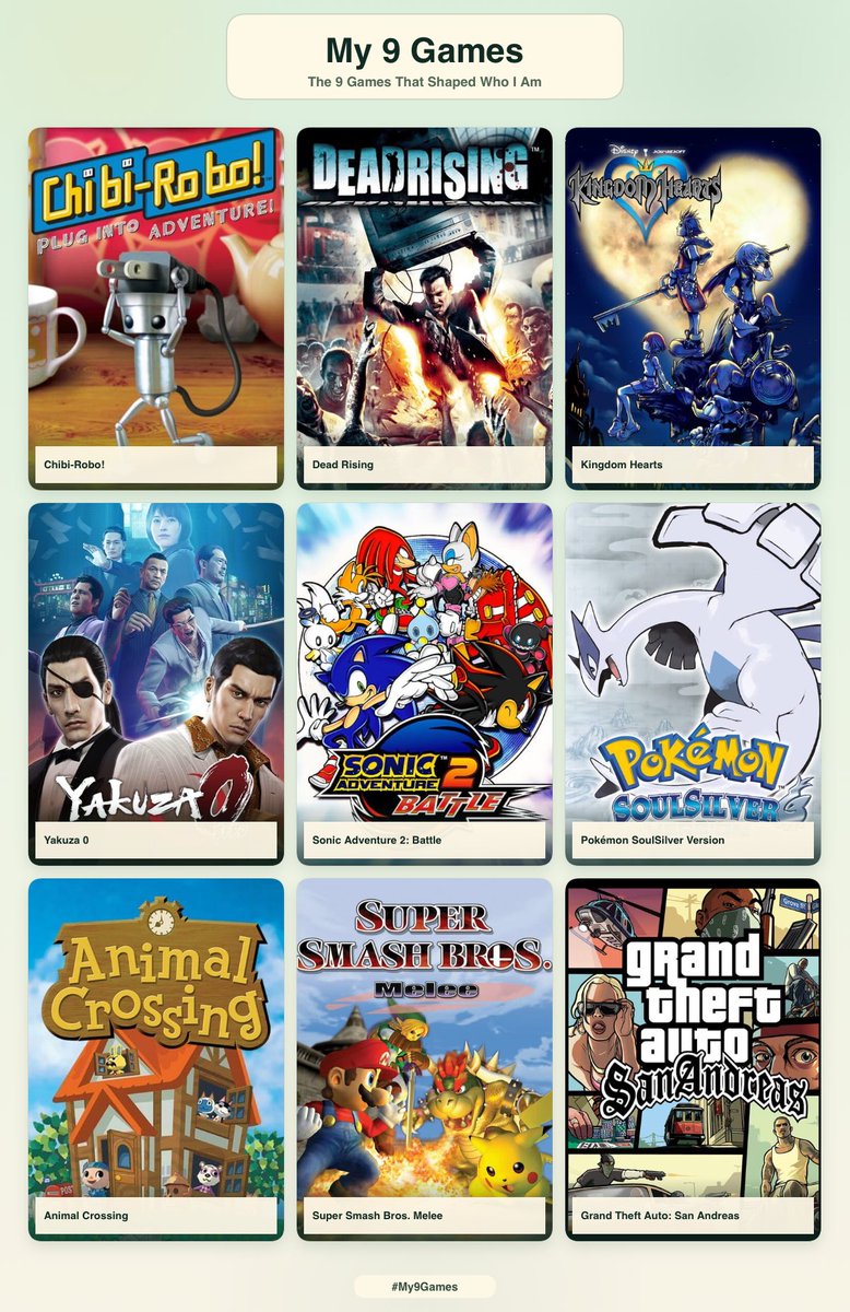 pinkbunnibun's tweet photo. me + 9 games that shaped who i am 💕 https://t.co/T7PD2S8oZI