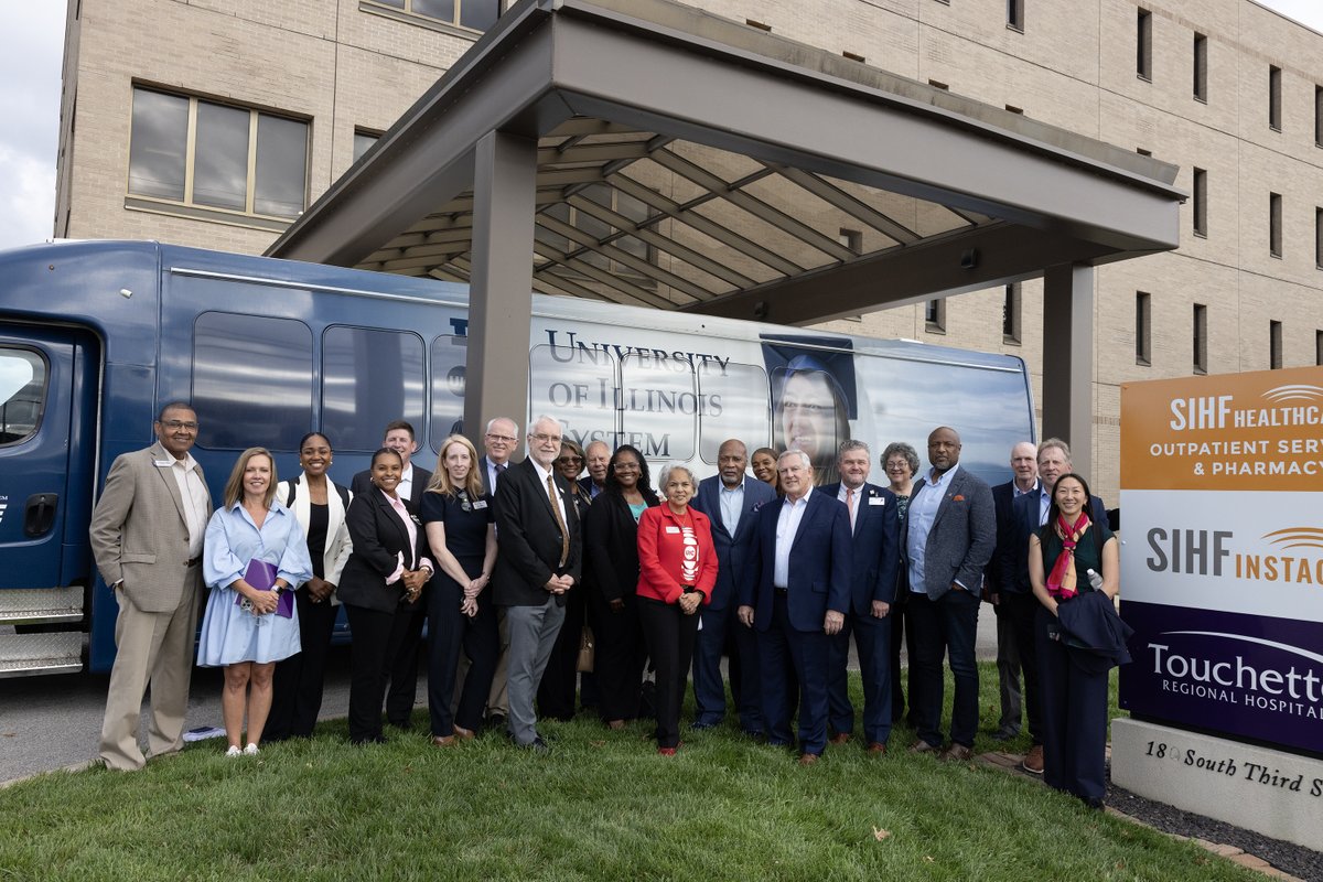 UofILSystem's tweet photo. Our system's partnership with the @ILDHFS is making a positive, tangible impact on healthcare outcomes across the state, and we saw proof of that today in the Metro East. We'll continue to provide academic and workforce pipelines to improve the health of the region. https://t.co/dY8Wjq6pM4