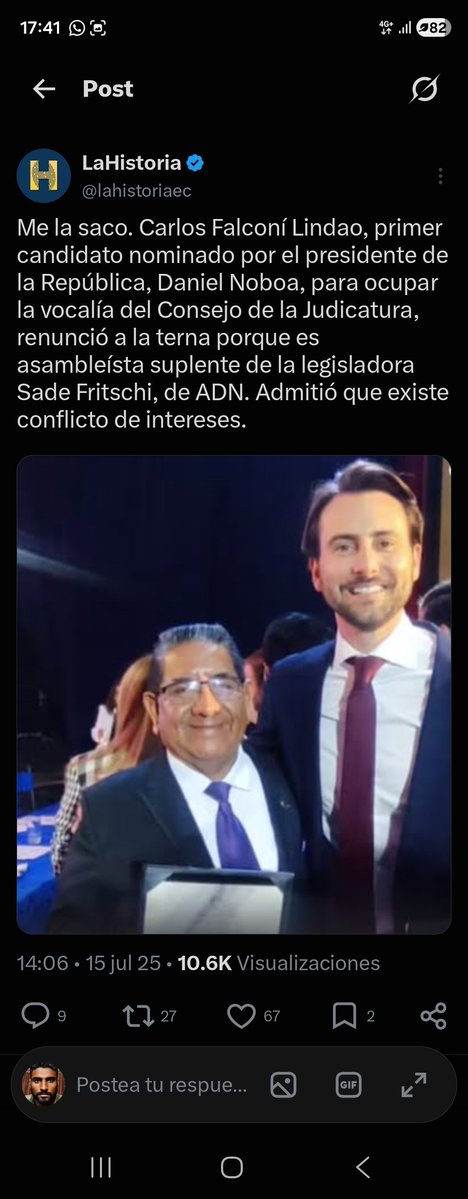 Kelme_boy's tweet photo. La fotogénica Meche Caicedo nombra a un exasambleísta de ADN y exabogado de Noboa como nuevo director de la Judicatura en Guayas. Todo normal en #ElNuevoEcuador. https://t.co/t07Y2KvrRV