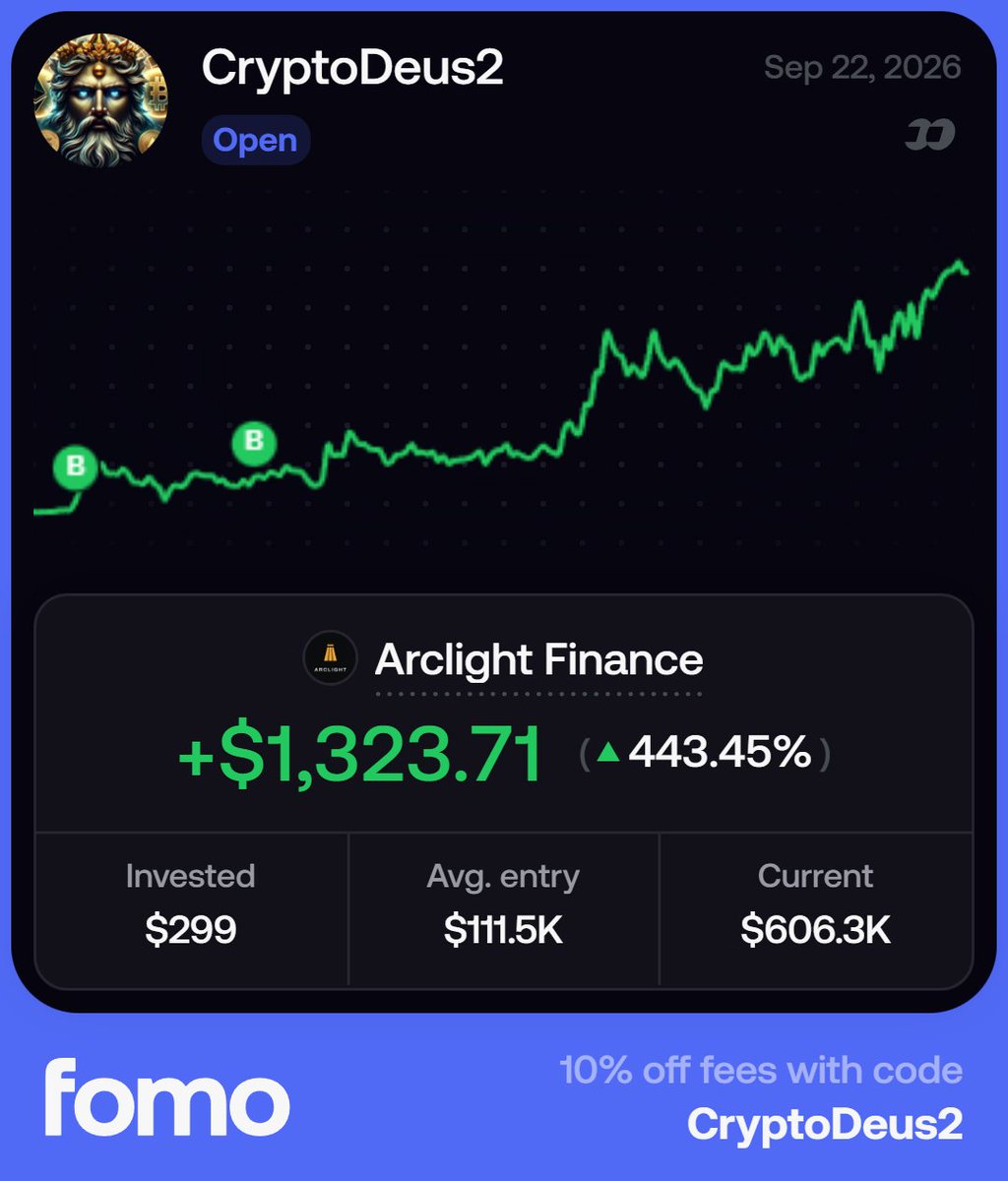 CryptoDeus2's tweet photo. $ARCLIGHT : The robinhood:0xe8ffd7e24187f72afb08d75b1bb13088a989a791 of arc ?

Arclight just dropped arclUSDC. You put in USDC, they hand you arclUSDC, and that idle cash keeps workin’ while it’s just sittin’ there.

The vault’s spreadin’ it across a few yield spots — Morpho over on Base, some stuff on Arc. Share price actually moves with what the vault’s pullin’ in, not some made-up number.

They only take a cut of the yield, not your principal. Cash back to USDC whenever you want.

https://t.co/kcv1eE5kkA

early 

0xa3de1dda14e4b3ce2eee2f8c1e49315effc15be2