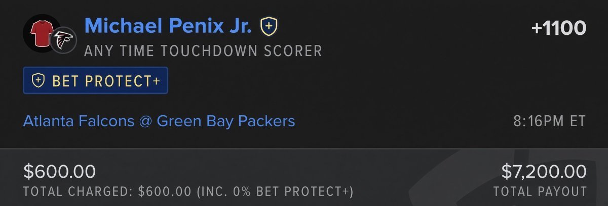 Valentina_picks's tweet photo. $7k Touchdown scorer 

Who's riding?

https://t.co/FTexpVmTys

#NBA 🏀 | #WNBA | #CBB 🏀 |  #PrizePicks 🔐 | #PROPS | #POTD 📋 | #Picks | #MLB ⚾ | #Gambling𝕏 | #Parlay @Playbook
#Sportsbetting #NFL   
#DraftKings� #Fanduel https://t.co/CaRjM9t8l2
