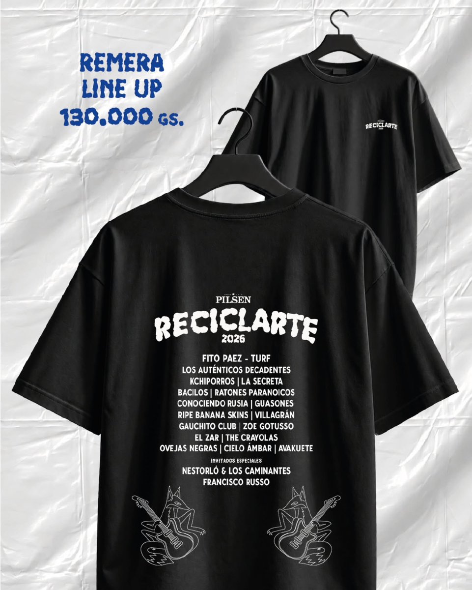 ReciclArtePY's tweet photo. 𝙉𝙐𝙀𝙎𝙏𝙍𝙊 𝙈𝙀𝙍𝘾𝙃 😎

𝙋𝙖𝙣̃𝙤𝙡𝙚𝙩𝙖𝙨 𝙮 𝙧𝙚𝙢𝙚𝙧𝙖𝙨 🔝 para lucirte y estar a tono con el 𝙍𝙚𝙘𝙞 2026 ✨️ te esperan en el puesto de 𝙈𝙚𝙧𝙘𝙝 😌

¡𝙉𝙊𝙎 𝙑𝙀𝙈𝙊𝙎 𝙀𝙉 𝙀𝙇 𝘼𝙉𝙁𝙄! ❤️‍🔥🤘🏻🎸🎶🔊💥 https://t.co/RWmJ1HVV2q
