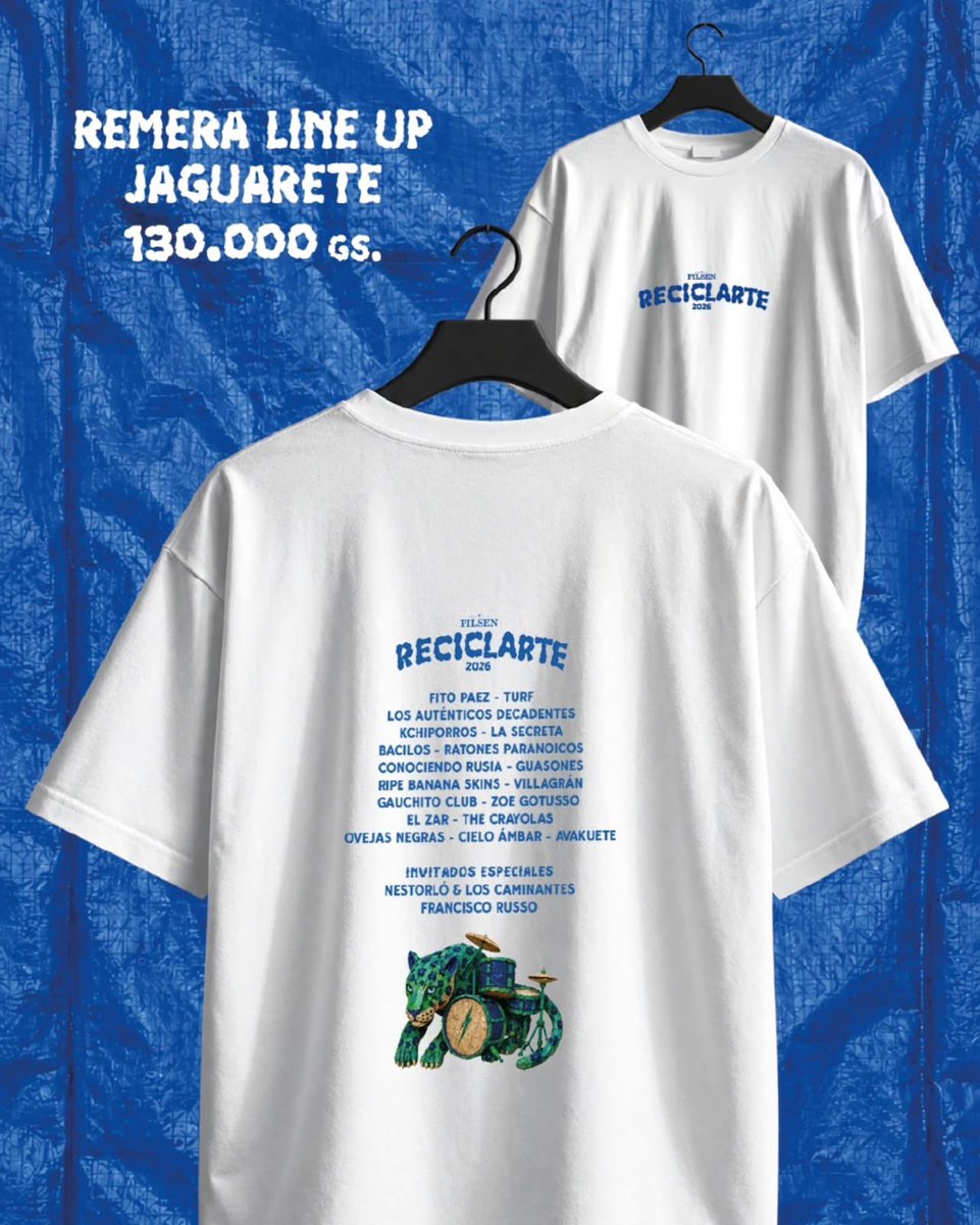 ReciclArtePY's tweet photo. 𝙉𝙐𝙀𝙎𝙏𝙍𝙊 𝙈𝙀𝙍𝘾𝙃 😎

𝙋𝙖𝙣̃𝙤𝙡𝙚𝙩𝙖𝙨 𝙮 𝙧𝙚𝙢𝙚𝙧𝙖𝙨 🔝 para lucirte y estar a tono con el 𝙍𝙚𝙘𝙞 2026 ✨️ te esperan en el puesto de 𝙈𝙚𝙧𝙘𝙝 😌

¡𝙉𝙊𝙎 𝙑𝙀𝙈𝙊𝙎 𝙀𝙉 𝙀𝙇 𝘼𝙉𝙁𝙄! ❤️‍🔥🤘🏻🎸🎶🔊💥 https://t.co/RWmJ1HVV2q