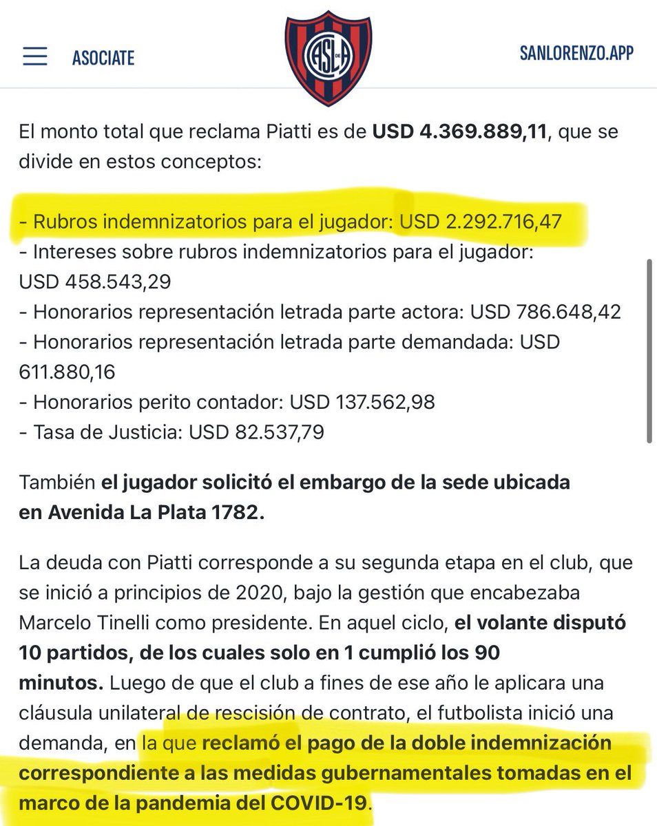 muchoife's tweet photo. Miren lo que tiene que pagarle San Lorenzo a Piatti por culpa de la doble indemnización que puso Alberto Fernández durante la pandemia. Qué viejo borracho, viagrero y golpeador hijo de mil p*ta. https://t.co/EPE2Poif5K