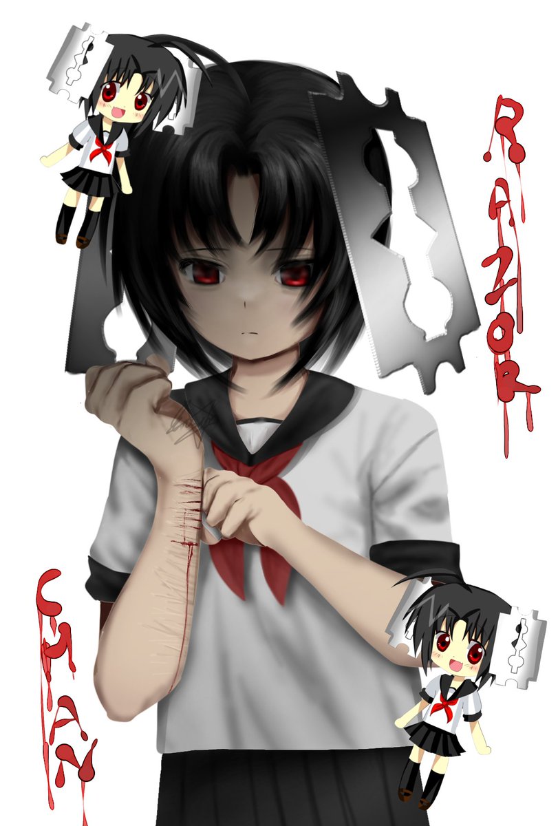 bl000der's tweet photo. @l875448 fanart of razor chan!! https://t.co/5rzFbWVqZI