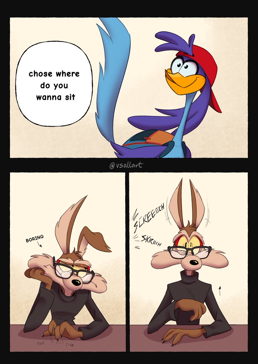 V_Sallart's tweet photo. Coyote Nerd &amp; RoadRunner Jock
Pilot chapter
#wilecoyote #roadrunner #wilerunner #wileroad #correcaminos
(1/7) https://t.co/c7vGarejJQ