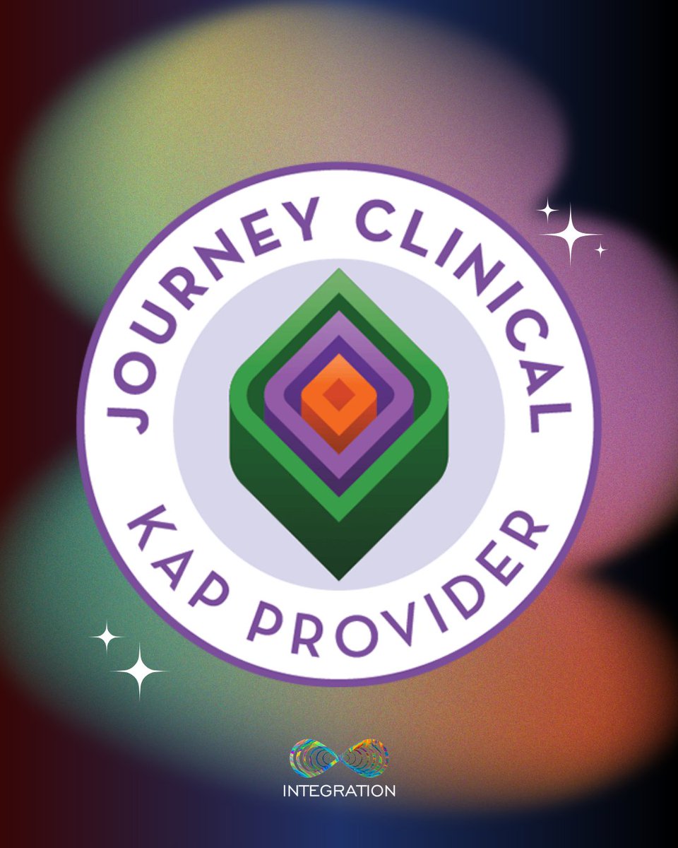 IntegratePsyche's tweet photo. I’m proud to partner with @journeyclinical to offer KAP as part of my practice. ✨
KAP can be an effective treatment for a variety of mental health issues. Go to my website to learn more and set up a free consultation to decide if KAP is right for you. https://t.co/R8gP94YR5z