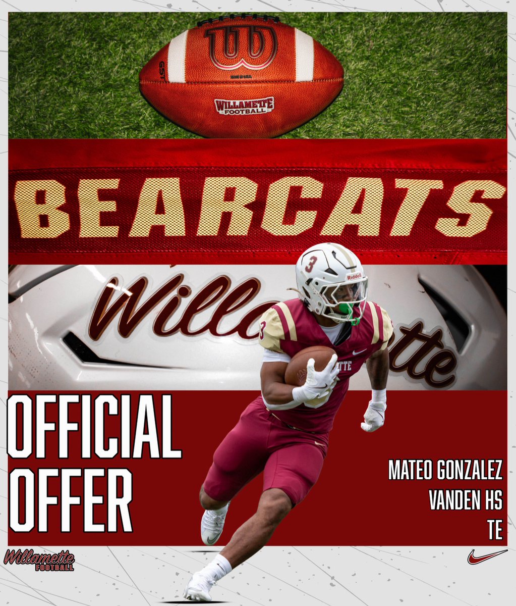 Mat3oGonzal3z's tweet photo. I am blessed to announce that I have received my first official D3 offer from @WillametteFB! Thank you @Coach_G_Magana 
All glory to God✝️ @lequan_w @CoachHughes_ https://t.co/ylAp5tq3Nv