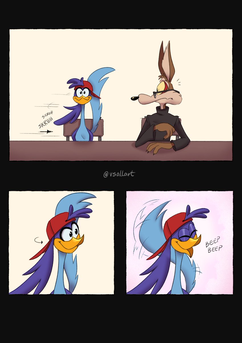 V_Sallart's tweet photo. Coyote Nerd &amp; RoadRunner Jock
Capitulo piloto
(ESPAÑOL) 
#wilecoyote #roadrunner #wilerunner #wileroad #correcaminos 
(1/7) https://t.co/3e3CnndAze