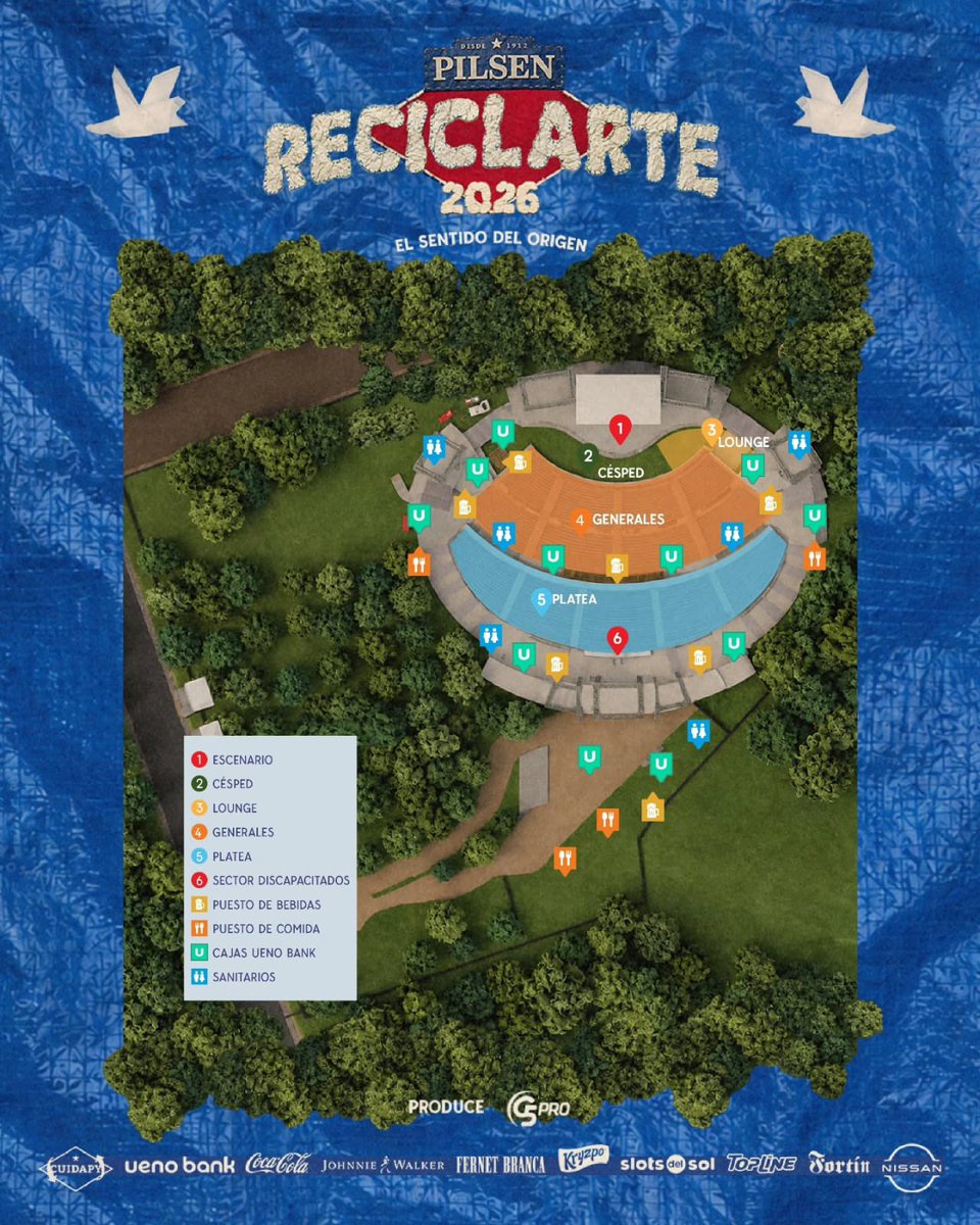 ReciclArtePY's tweet photo. 𝙎𝙄𝙏𝙀𝙈𝘼𝙋 📍

Todo lo que necesitas saber sobre las 𝙪𝙗𝙞𝙘𝙖𝙘𝙞𝙤𝙣𝙚𝙨 en el 𝘼𝙣𝙛𝙞 ✨️... ¡Deslizando! 📲✅️

𝗣𝗶𝗹𝘀𝗲𝗻 𝗥𝗲𝗰𝗶𝗰𝗹𝗔𝗿𝘁𝗲 2026 🍻🤘🏻🎸
🗓️ 26 y 27 de Septiembre 
📍Anfiteatro de San Bernardino https://t.co/6k3E4EGTsi