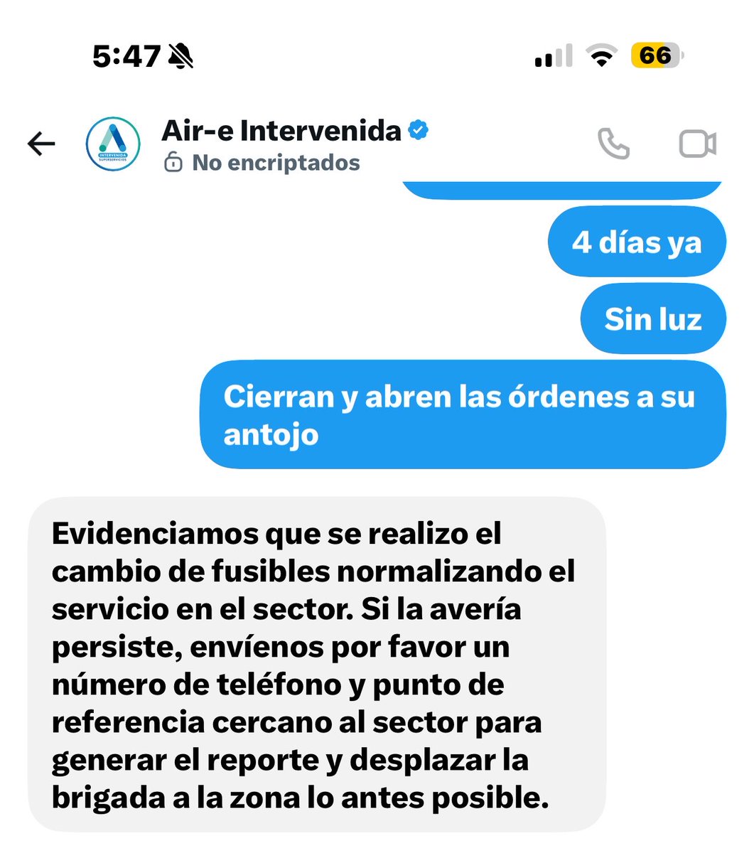 LauRacines's tweet photo. @Vivirueda5 @Aire_Energia @Superservicios @deimerespinoza_ Literal la respuesta de ayer cuando ni siquiera vinieron https://t.co/3str7Wcgrv