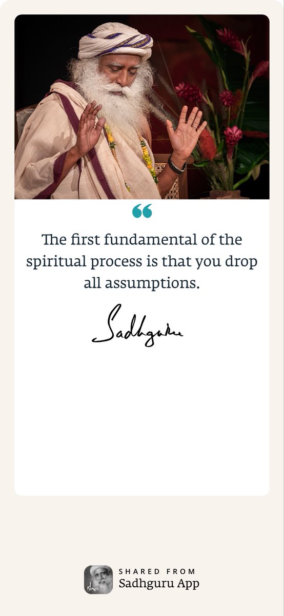 bchi49's tweet photo. I liked this quote from Sadhguru and wanted to share it with you. Read more such insightful quotes on the Sadhguru App.

https://t.co/AQEQ3m0Hws https://t.co/oCSU7ap6Ju