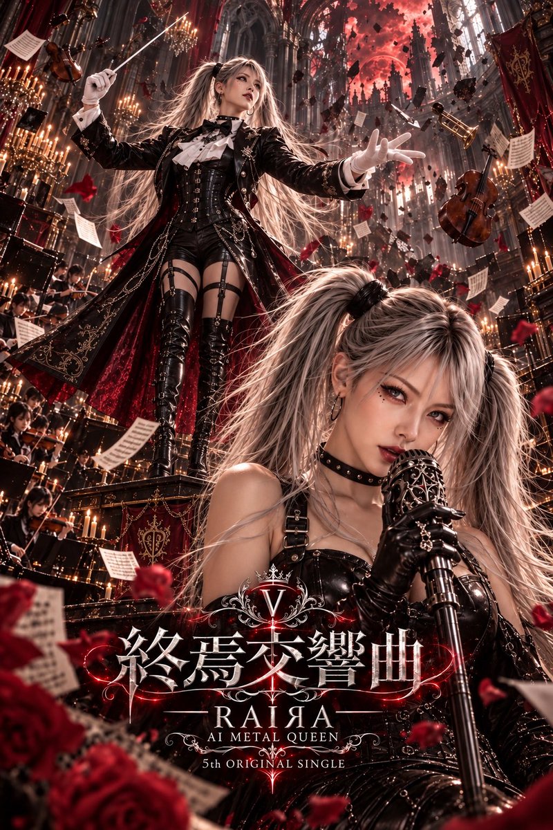 ASUNARO4733's tweet photo. @raira_metal_ai
RAIЯA Original 5th Single
【終焉交響曲】
美しき指揮者が振るタクト🪄⚡
それは、世界を書き換える反逆の音律🎹🎷
#aisinger #RAIЯA #終焉交響曲 #VMetal #AISinger
●各種DSPリンク先👇
▼YouTube Official Music Video
https://t.co/i105YgMCFz
▼Spotify
https://t.co/5pDA9aIp0g
▼Apple Music / iTunes
https://t.co/FFLG0eLNny
#RAIЯA_art #ライラアート
#AIで生成 #AIアーティスト #RAIЯA