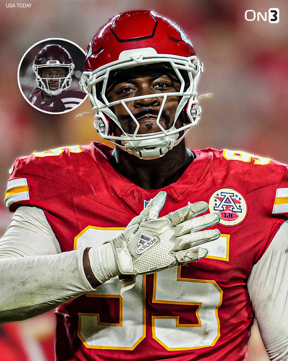 On3's tweet photo. NEW: Kansas City Chiefs star DL Chris Jones says he will donate to Mississippi State’s NIL efforts to retain QB Kamario Taylor:

“I’m going to donate some. We’ve got to keep this quarterback, we’ve got to keep him around.”

(via @mattderrick)

https://t.co/opRfil7aFm