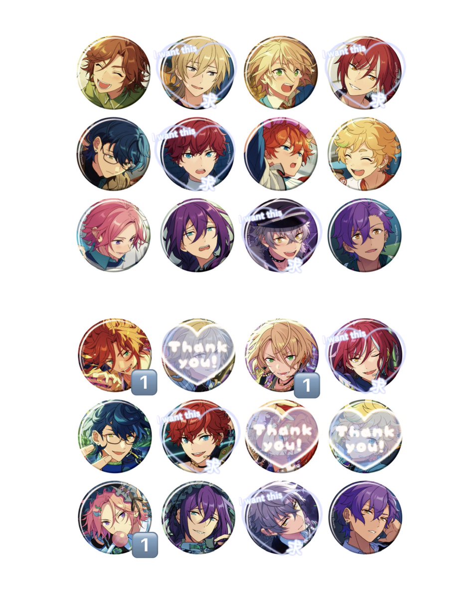 anmn_0623i's tweet photo. 【譲渡 交換】 あんスタ コレクション缶バッジ コレ缶 2026 Sep idol casual

譲:斑 藍良 つむぎ スバル 宙 こはく マヨイ アドニス

求:定価(☆4のみ¥220/個)+送料
または 晃牙 > 夏目 一彩 薫 維吹

c1/i2box予約
c⇔i◎、☆4⇔☆5◎
郵送でのお取引

お気軽にお声掛け下さい🙇‍♂️ https://t.co/LABbWUFDec