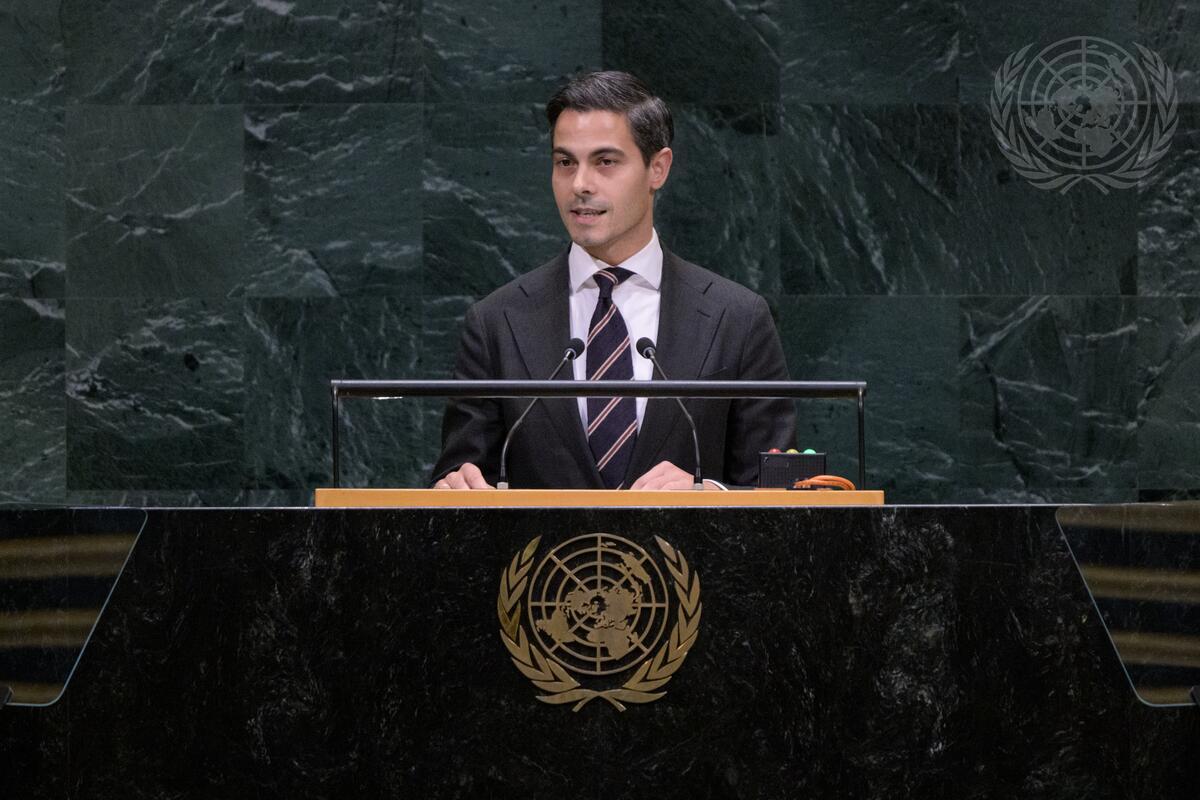 Journal_UN_ONU's tweet photo. H.E. Rob Jetten, Prime Minister and Minister for General Affairs of the Kingdom of the Netherlands @UN #GeneralDebate
🔗Access the recording and transcript of the statement here: https://t.co/LRCQUlbY75
#UNJournal #UNGA81
© UN Photo/Manuel Elías https://t.co/ZdJ1y7OwHy