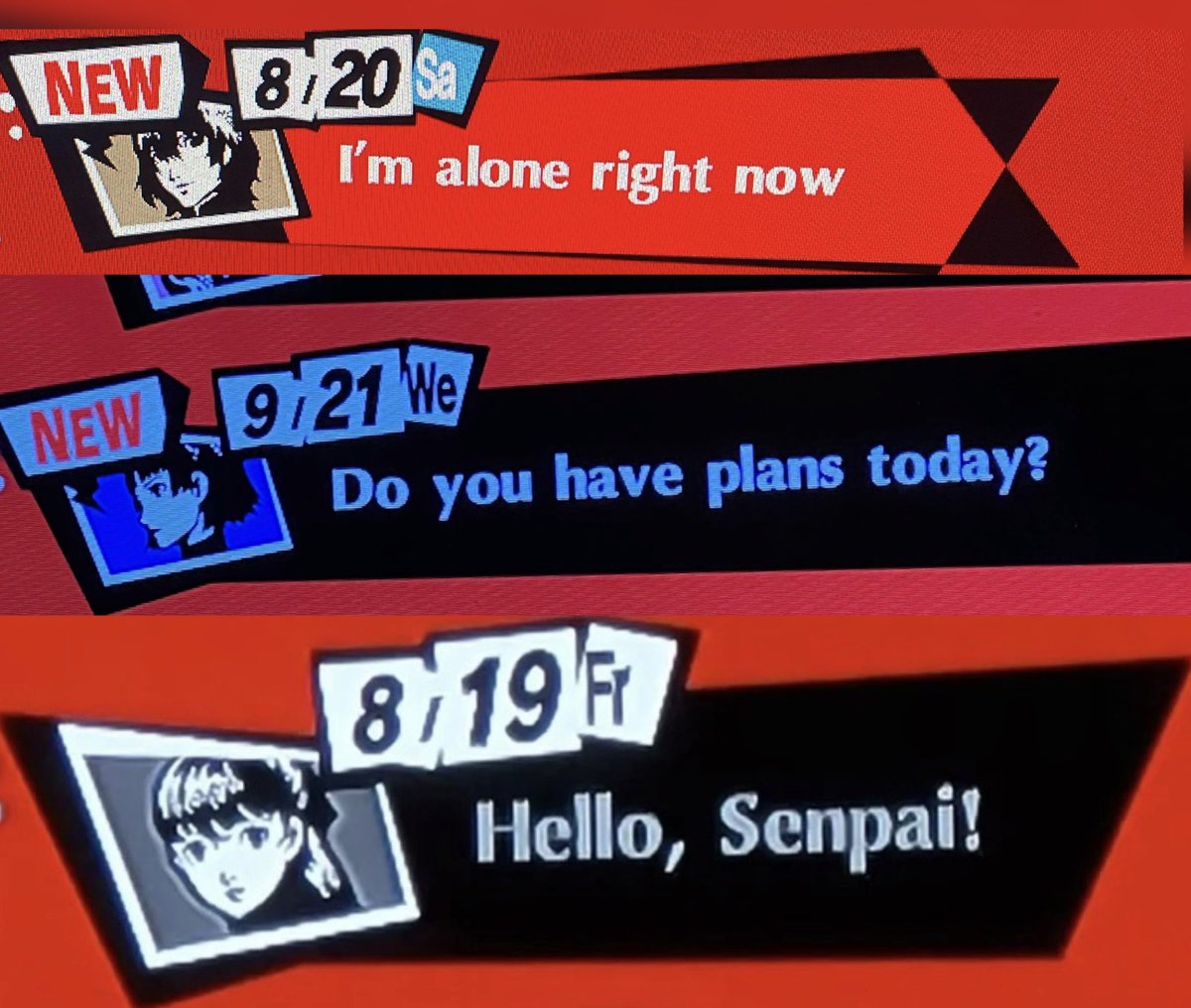 MaplePeache's tweet photo. the way Akechi’s texts are more romantically charged than texts from ACTUAL romantic interests never gets old bru https://t.co/JTbdTfafAQ