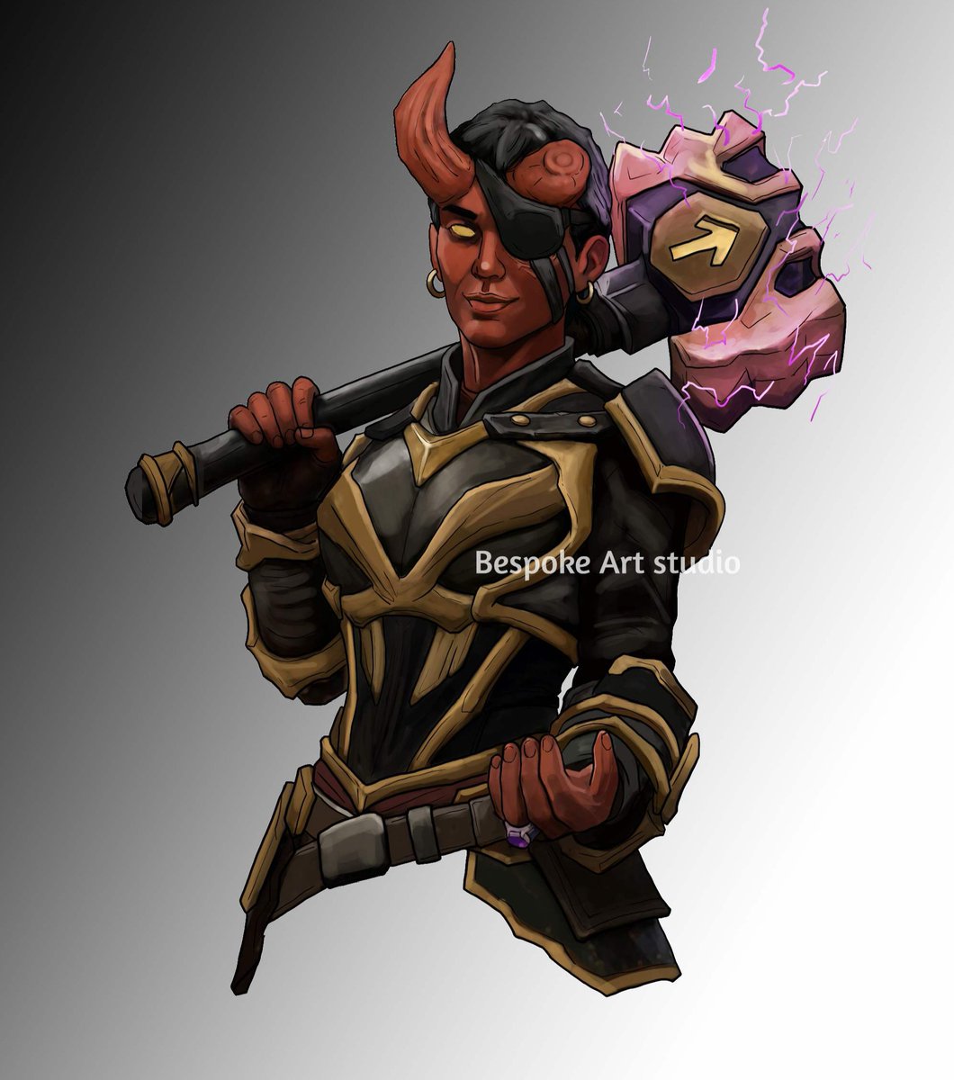 bespoke_art_'s tweet photo. Commission: Anvil, Tiefling Battle Master Fighter & Cleric, survivor of the Abyss. She broke through the soul-realm, threatened dwarven gods into resurrecting her, and returned with a warhammer
#dndart #dnd #dndcharacter #tiefling #cleric #ttrpg #fantasyart #digitalart #artshare https://t.co/UyWExugia2