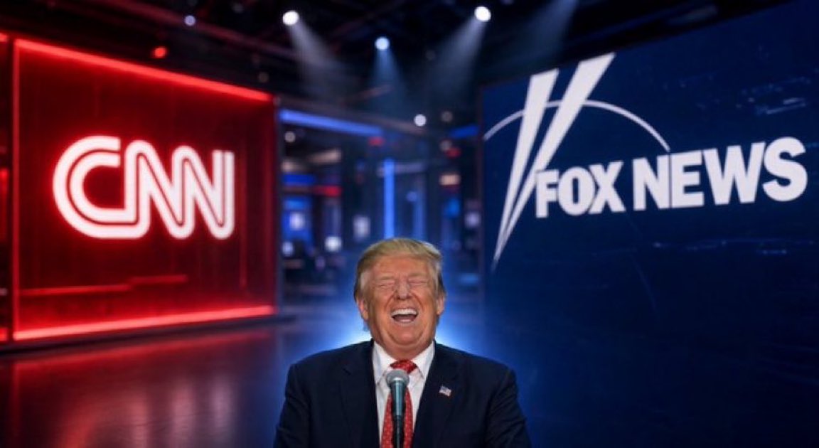 emyrosegaringa's tweet photo. > Trump bans CNN from White House
> Fox News pulls out in solidarity with them

We just got rid of the entire mainstream media in one fell swoop 😂 This is glorious https://t.co/VbuMS5K4i9