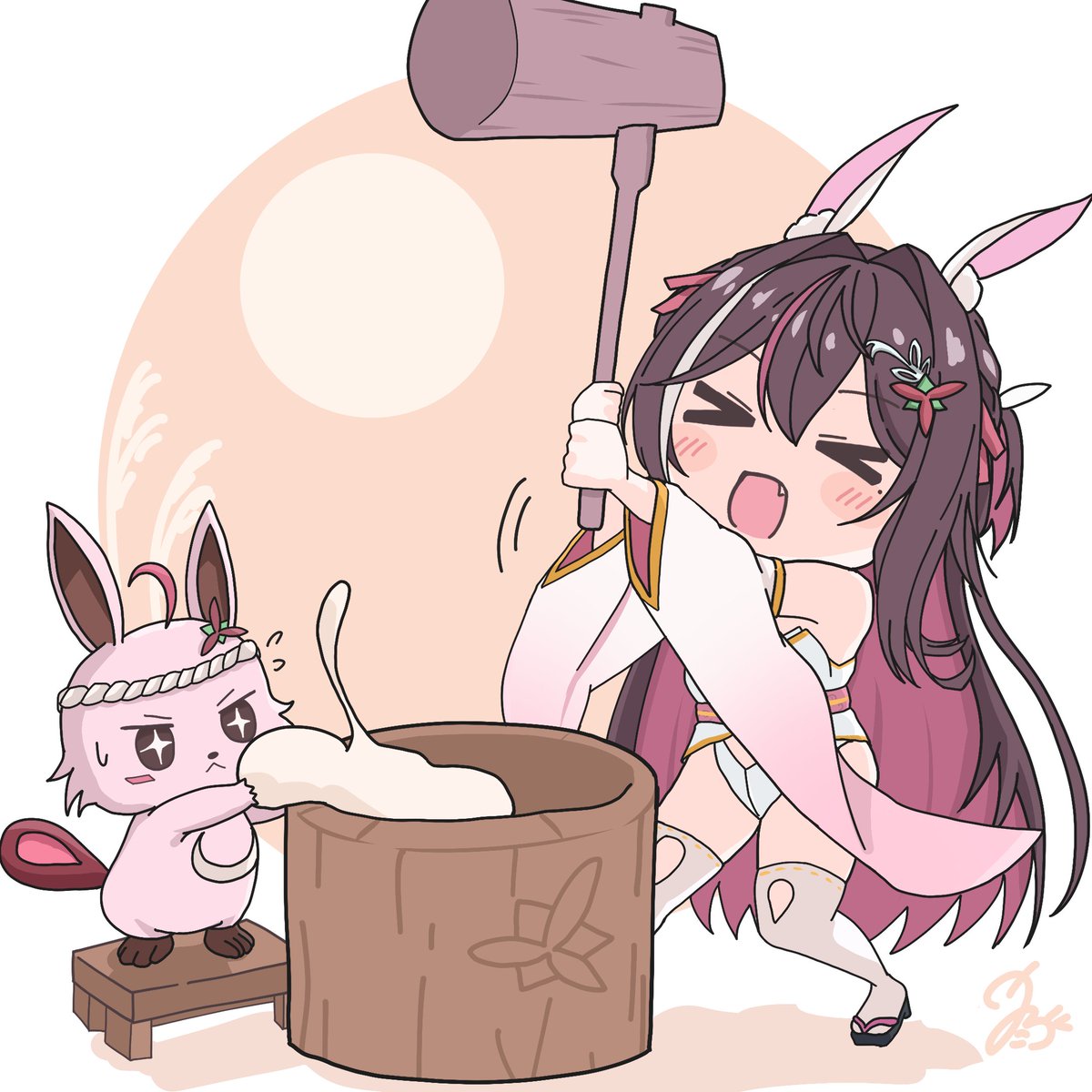 7stel2aR's tweet photo. ペーったん！ペーったん！

#AZKiART https://t.co/MYO7kxDmCN