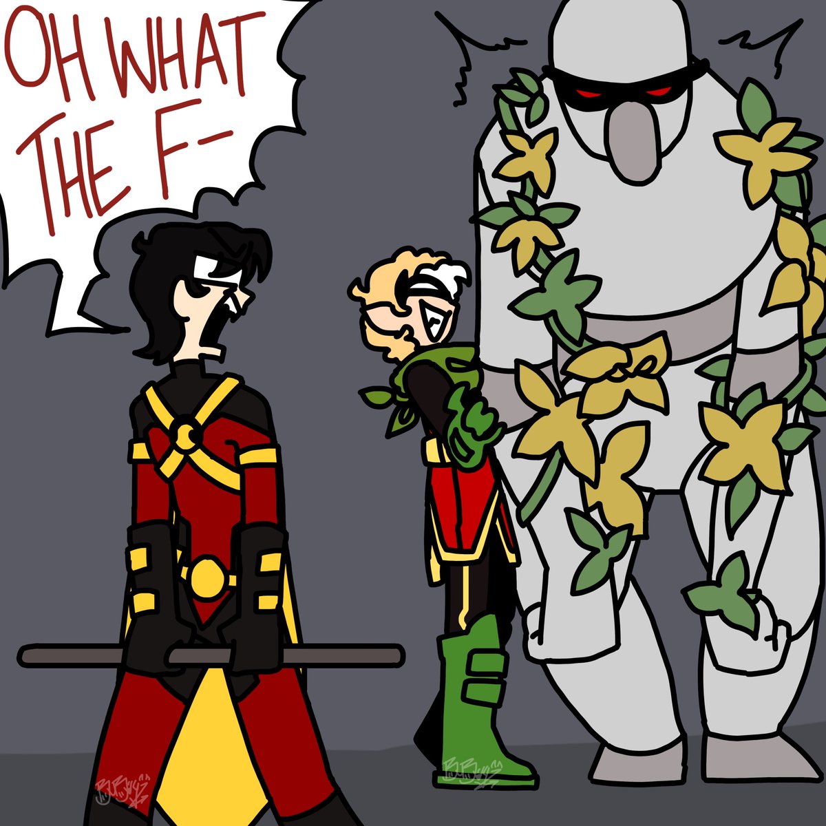 Bubvy_'s tweet photo. Okay I'm hooked.

Yet ANOTHER another doodle of C!Tommy in Gotham with his cartoonish Minecraft abilities: Iron Golem edition

#tommyinnitfanart #redrobinfanart  #batfam #timdrake https://t.co/1pTodRfjYS