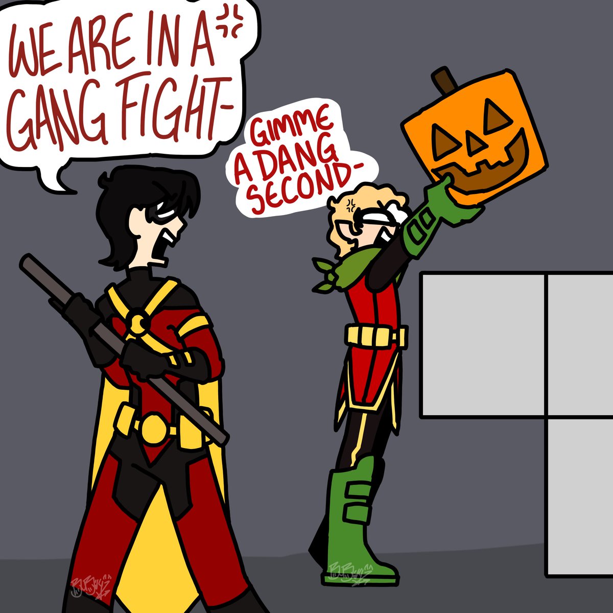 Bubvy_'s tweet photo. Okay I'm hooked.

Yet ANOTHER another doodle of C!Tommy in Gotham with his cartoonish Minecraft abilities: Iron Golem edition

#tommyinnitfanart #redrobinfanart  #batfam #timdrake https://t.co/1pTodRfjYS