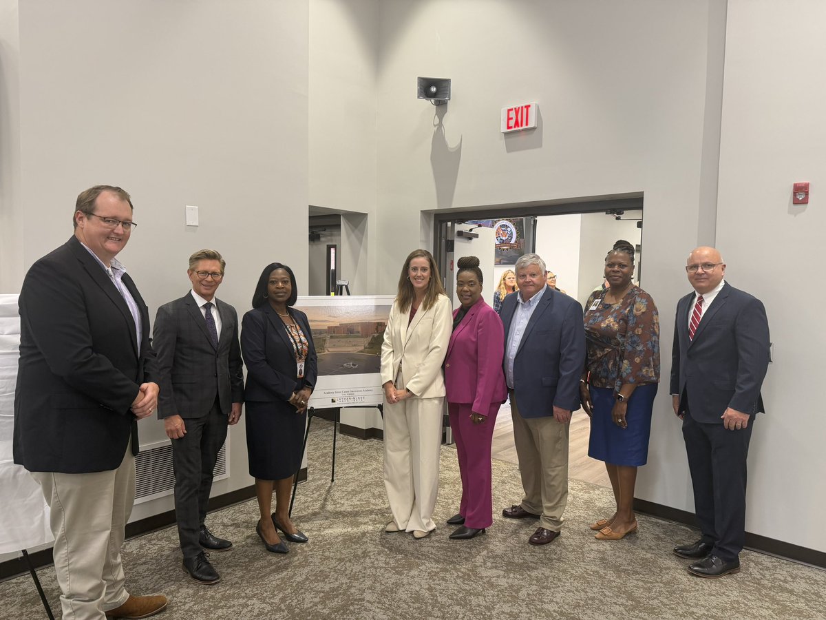 egmackey's tweet photo. #ALBOE Member Tracie West and I joined Speaker Nathaniel Ledbetter, Congressman Figures, Superintendents Bazzell and Thomas, Mayor  Reeves, along with other officials and dignitaries to celebrate the ribbon-cutting of the new Academy Street Career Innovation Center in Troy https://t.co/47bACvRsxp
