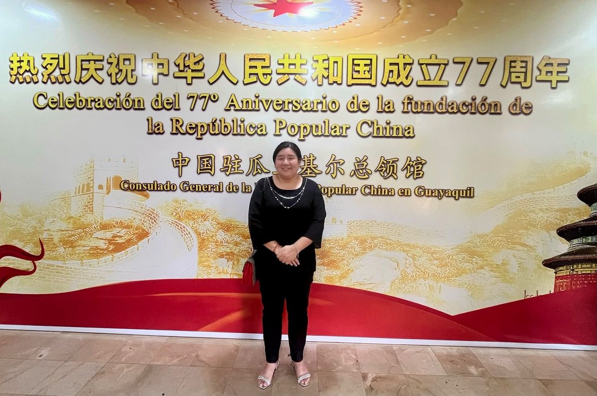 PuertoGye's tweet photo. 🇨🇳🤝🇪🇨 Autoridad Portuaria de Guayaquil conmemora el 77.º aniversario de la Fundación de la República Popular China.

Celebramos lazos de amistad, cooperación e intercambio que unen a Ecuador y China y que contribuyen al desarrollo y crecimiento de ambas naciones.

#EcuadorChina https://t.co/OCMkKm3zFS