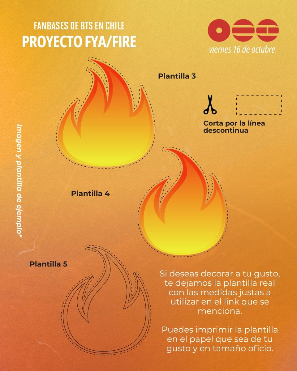 armychilensis's tweet photo. 🇨🇱 EL ARIRANG TOUR EN CHILE NOS RESPIRA EN LA NUCA

🔥 Por eso, te compartimos la plantilla del fuego que nos acompañará este 16 de octubre durante FYA/Fire.

En la carrd está el documento y más detalles
https://t.co/09kxcBot9H https://t.co/AiLuoPReJa