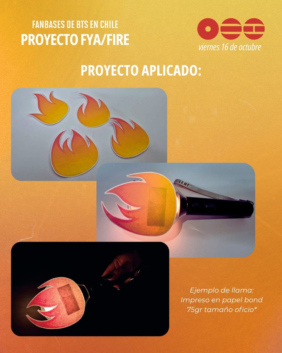 armychilensis's tweet photo. 🇨🇱 EL ARIRANG TOUR EN CHILE NOS RESPIRA EN LA NUCA

🔥 Por eso, te compartimos la plantilla del fuego que nos acompañará este 16 de octubre durante FYA/Fire.

En la carrd está el documento y más detalles
https://t.co/09kxcBot9H https://t.co/AiLuoPReJa