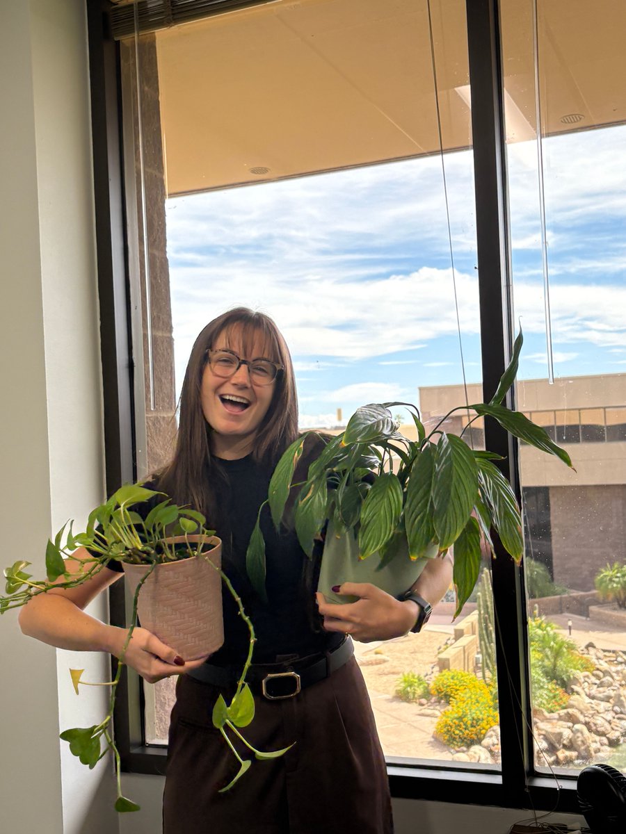 10to1PR's tweet photo. Our team celebrated National Indoor Plant Day this week! Studies show indoor plants boost focus, reduce stress, and improve air quality. Sounds like a PR strategy we can get behind. 🌱

 #OfficeLife #PlantMom #GreenOffice #10to1PR #WorkplaceWellness #PlantLove https://t.co/Gtle5O7F2c