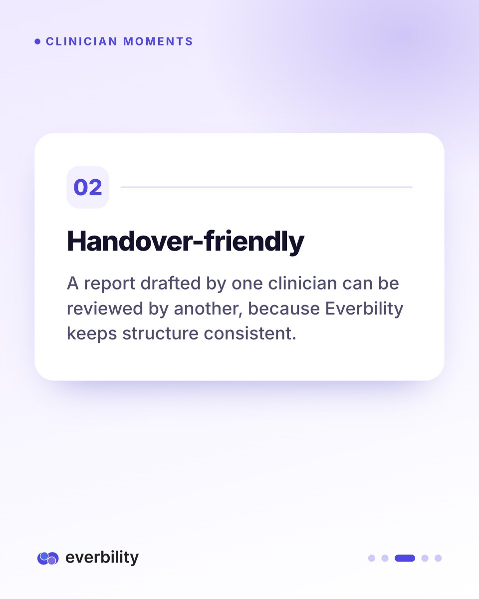 everbility's tweet photo. Every clinician knows this one: the outstanding column is always longer than the finished column.

Everbility lets your whole team draft therapy reports from shared templates, so the backlog shrinks inside work hours instead of spilling into evenings.

Clear the backlog by 5pm. https://t.co/i4AHJCyq0b