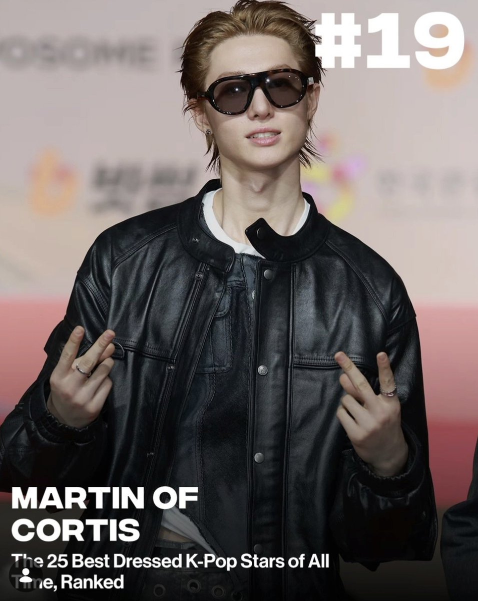 eomcoertis's tweet photo. Complex Style named Martin as one of the Best Dressed Kpop Stars of all time ✨️

"Martin is one of the newest stars on this list, but he is one that you should keep your eye on. He is the leader of CORTIS, a self-produced boy group that debuted in 2025. He literally made a song called "FaSHioN." It is safe to say his interest in clothes was never subtle. He embodies the ultimate Gen Z fashion kid, taking inspiration from 2010s indie sleaze and grunge. His go-to outfit consists of sagged skinny jeans and a leather jacket. Brands like Chanel, Saint Laurent, and Dior are all already noticing him. He’s turned up at Paris Fashion Week and appeared on numerous magazine covers to date. He lands lower on the list because the group is barely a year old, but of the fifth-generation idols, he has the most promising future in fashion." 

🔗: https://t.co/qC5gTvi2aO

#MARTIN #마틴