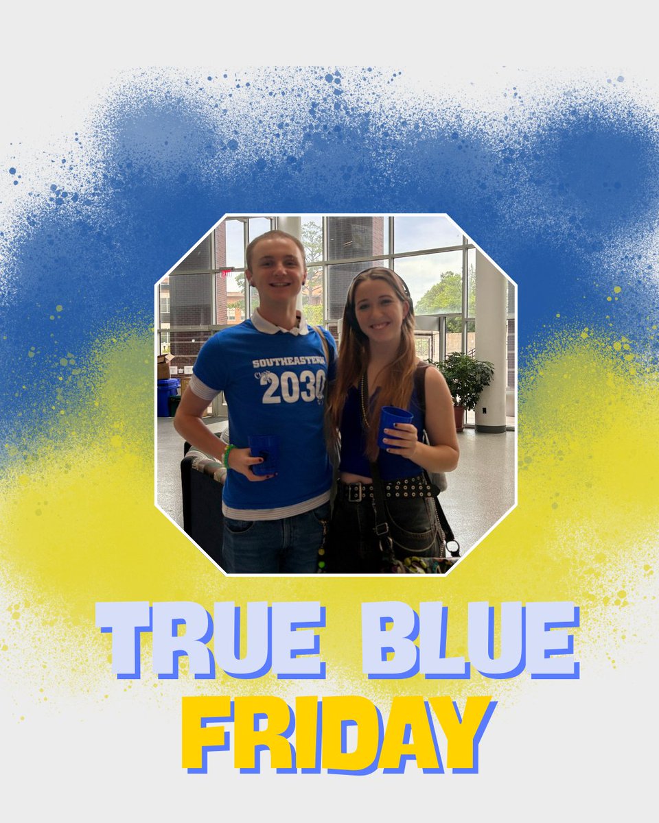 SE1909's tweet photo. Show off your SE Pride by participating in #TRUEBLUEFRIDAY tomorrow! 

Here is how to enter! 
💙 Wear your favorite SE gear
💙 Take an awesome photo showcasing your True Blue Spirit 
💙 Send it to us here or at jballew@SE.edu 

A lucky winner will receive a prize! 

#RiseHere https://t.co/kqPX2NVAkt