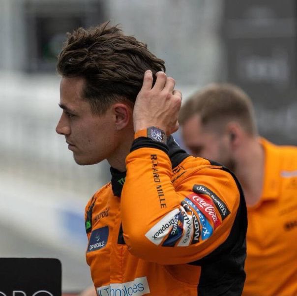 ihatef1ngl's tweet photo. ooooo lando you wanna bring back the swooped back hair with goatee look soooo bad https://t.co/EeD3UgbOPw