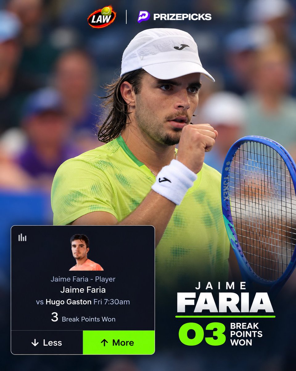 LawDTP's tweet photo. 🎾 TENNIS POTD - 𝐉𝐚𝐢𝐦𝐞 𝐅𝐚𝐫𝐢𝐚 𝐎 𝟑 𝐁𝐏𝐖

$5 1-WEEK / $20 A MONTH PREMIUM

FOR FULL PROP LISTS⬇️ 
 
https://t.co/u7OfuenWpG 

#PrizePicks #GamblingX #Tennispicks #GamblingTwitter https://t.co/OxoVCvKh6f