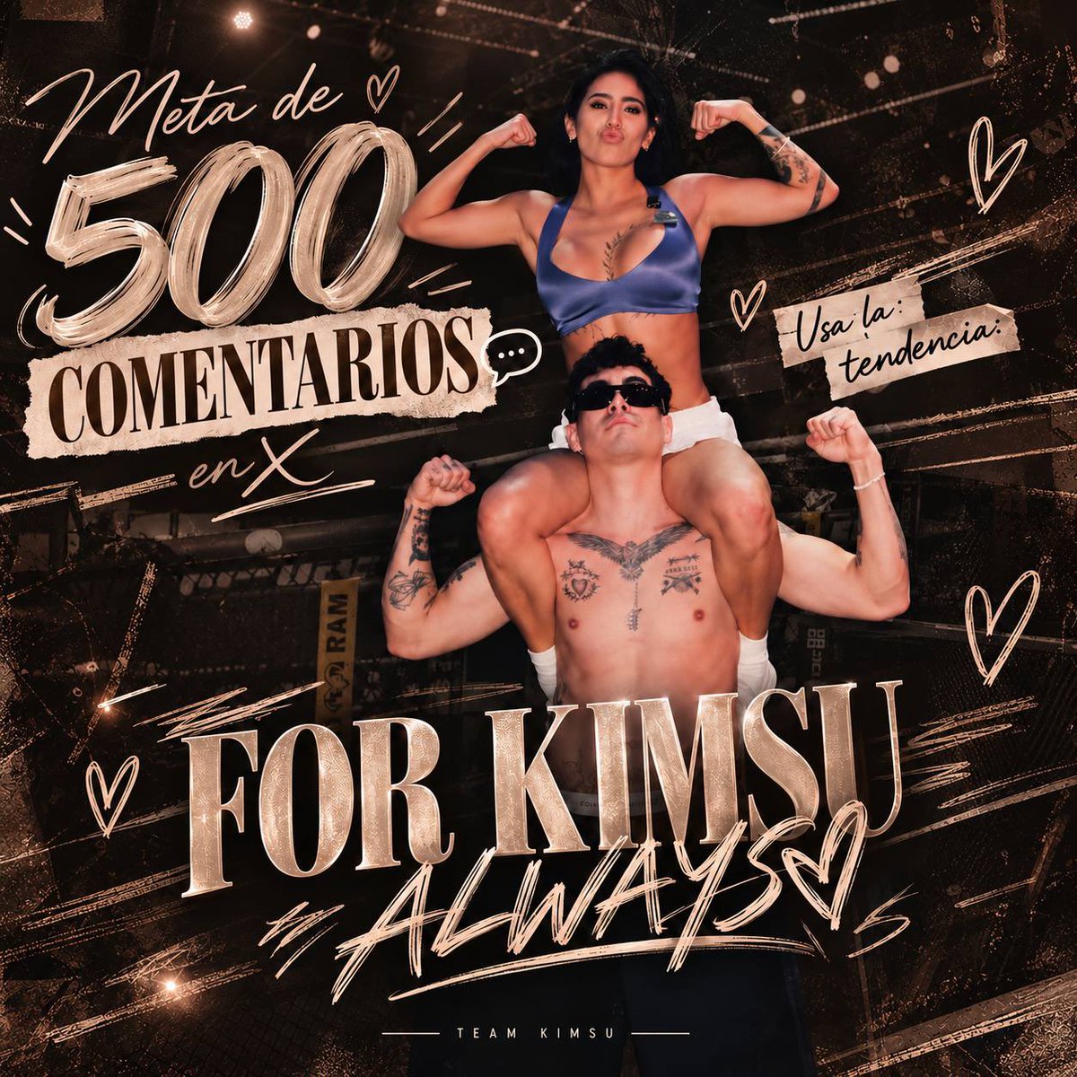 TeamKimsu's tweet photo. ✨ COMENZAMOS TENDENCIA ✨ 

~ META DE 500 COMENTARIOS ~

Vamos a demostrar una vez más todo el cariño que tenemos por Kim y Suave 🤎.

Dejemos nuestro apoyo en los comentarios y hagamos crecer esta tendencia juntos. ¡Vamos por esos 500! 🥹✨ https://t.co/iHZY1eASOr